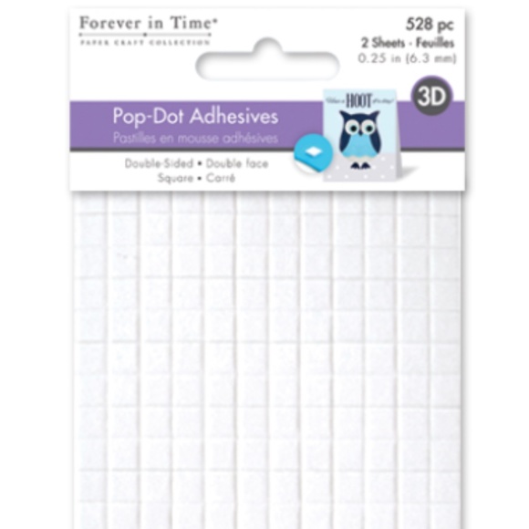 528 pcs PD108 Pop Dots 1/4" Square Dual-Adhesive - Picture 2 of 4